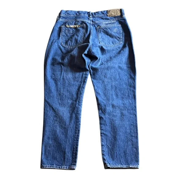 Polo Ralph Lauren Slim Tapered Boyfriend Patchwork Jeans - Picture 5 of 16